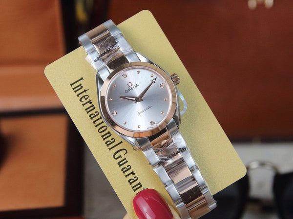 SEAMASTER QUARTZ 33MM QUADRANTE GRIGIO BICOLORE 