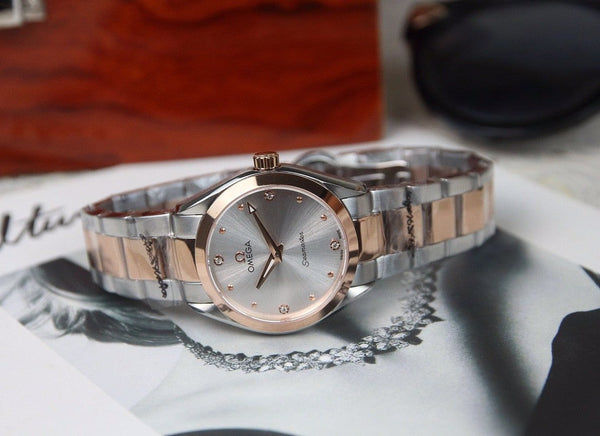 SEAMASTER QUARTZ 33MM QUADRANTE GRIGIO BICOLORE 