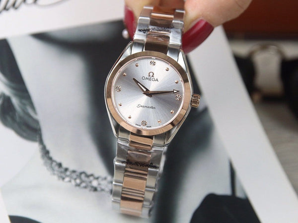 SEAMASTER QUARTZ 33MM QUADRANTE GRIGIO BICOLORE 